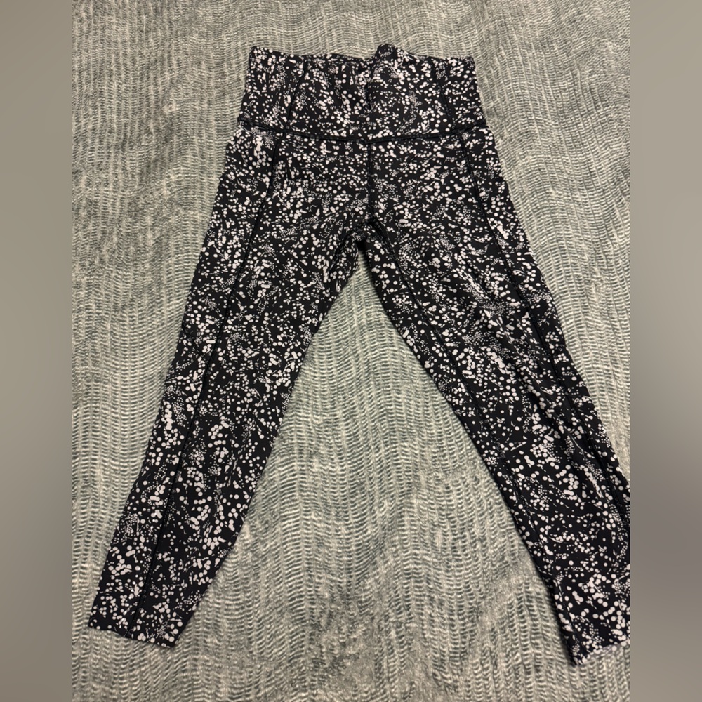 lululemon athletica Black and White Speckled Leggings